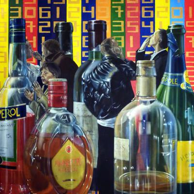 09 Die Party Geht Weiter 210x240 Acryl Auf Leinwand